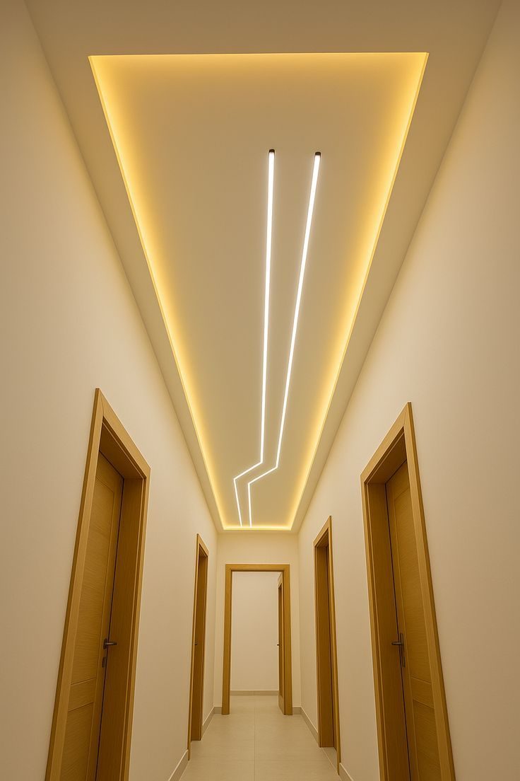 Passage Ceiling, Ambad — cove lighting by Alecxa Interiors, Nashik