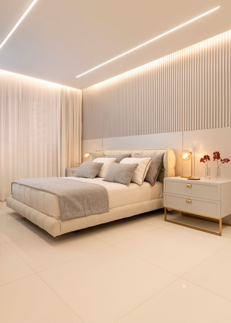 Master Bedroom, Gangapur Road — gypsum POP false ceiling by Alecxa Interiors, Nashik