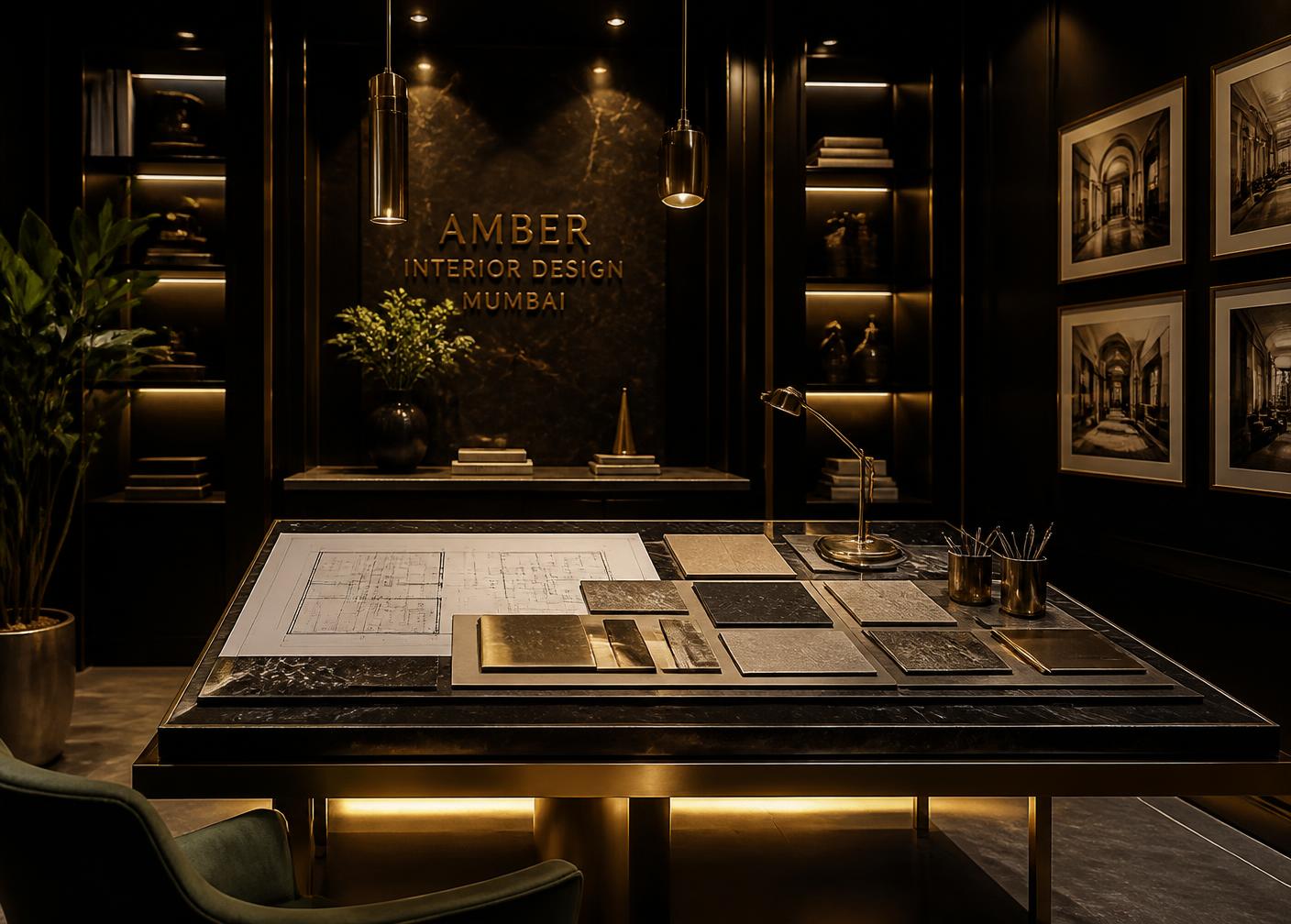 Alecxa Interiors design studio with material samples